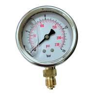 2-1/2'' liquid Filled 16barStainless steel pressure gauge