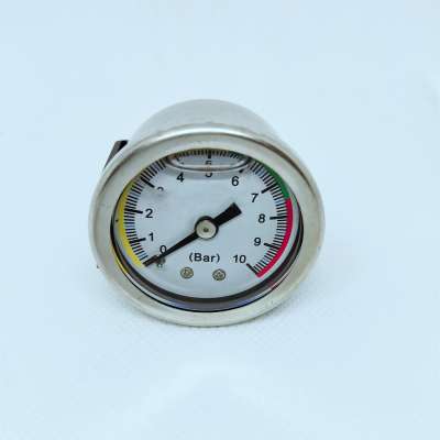 Best Price Two-piece 1-1/2  U-clamp liquid Water purifier gauge  10bar  pressure gauge