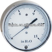 63mm back capsule pressure gauge  mbar gas pressure gauge brass connection black steel case