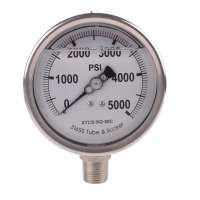 5000psi 100mm 316SS oil filled stainless steel pressure gauge